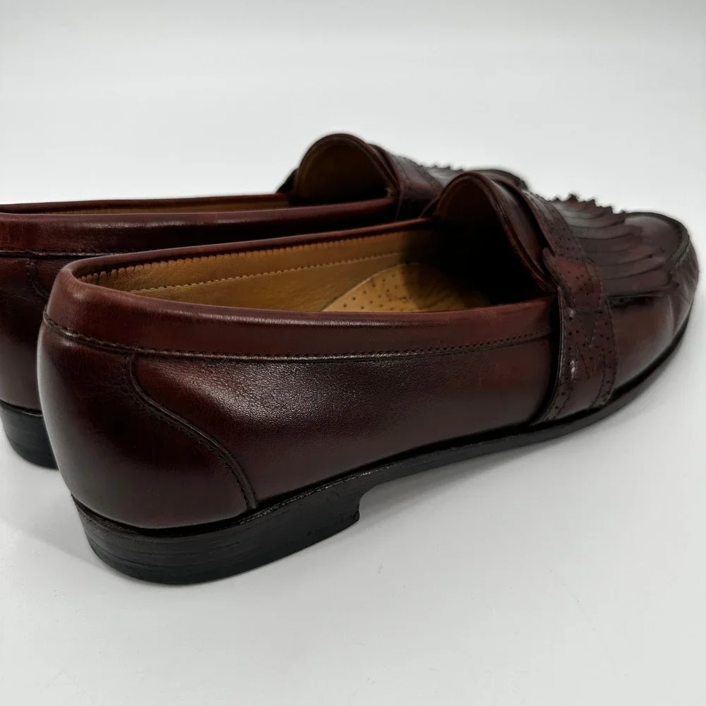 Allen Edmonds Classic Leather Tassel Loafers Dark Brown Mens Dress Shoes Slip On